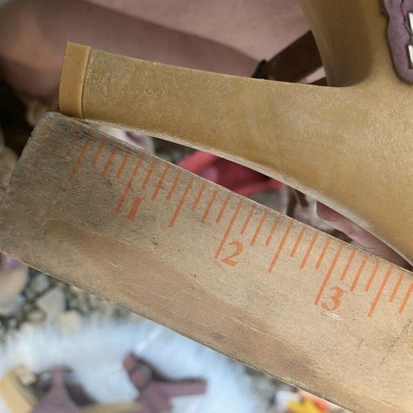 Vintage NOS 1980s Original Sandals High Heels Sexy Mauve Sz 5 - Picture 10 of 10